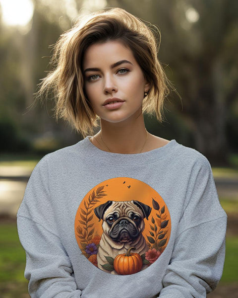 Fall Harvest Pug Crewneck - Pawz