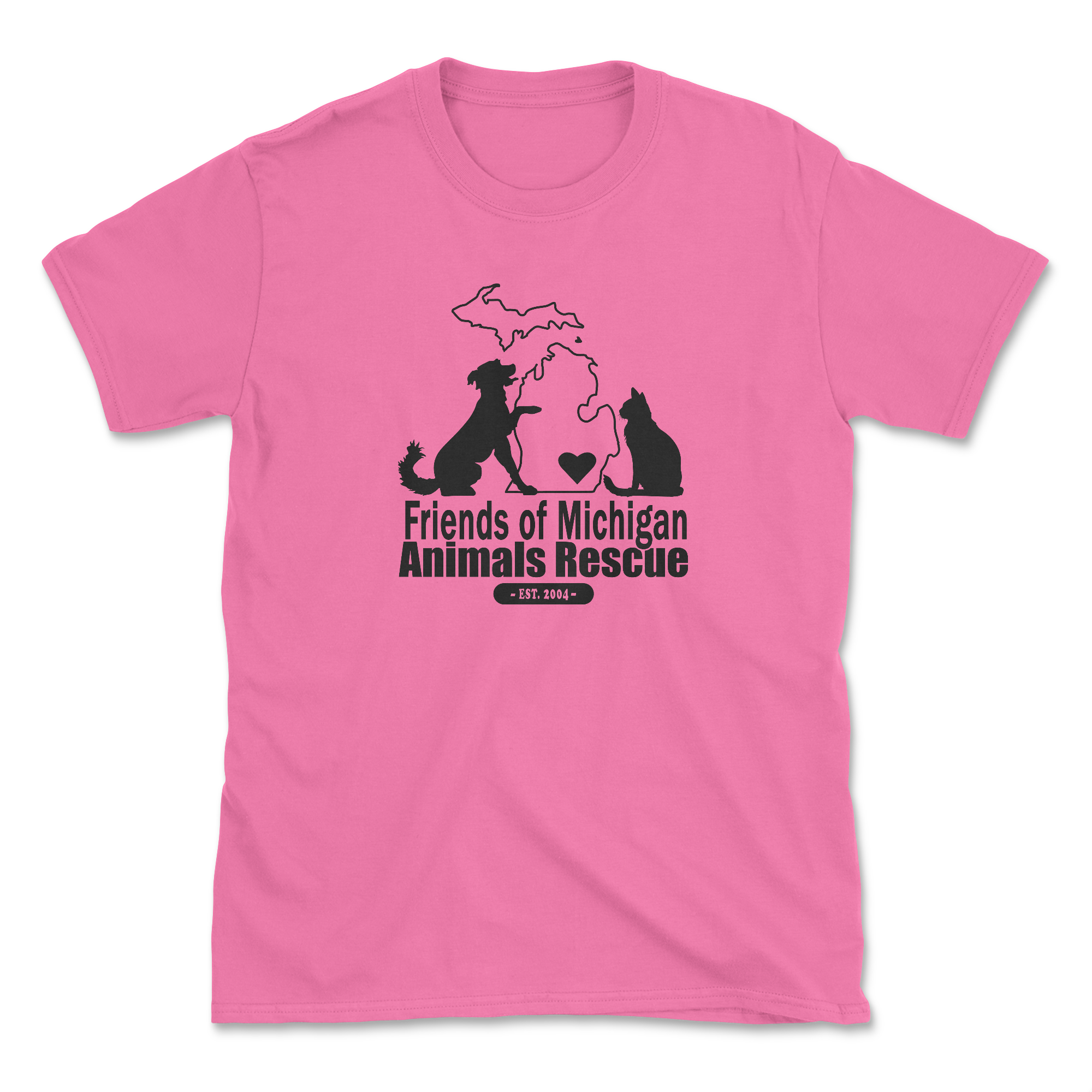 Friends of Michigan Animals Rescue - Azalea (Front Print) (Adult Short Sleeve T-Shirt)