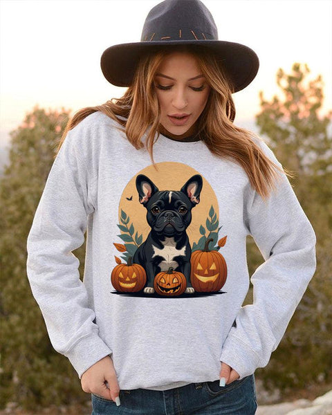 Jack O Lantern Frenchie Crewneck - Pawz