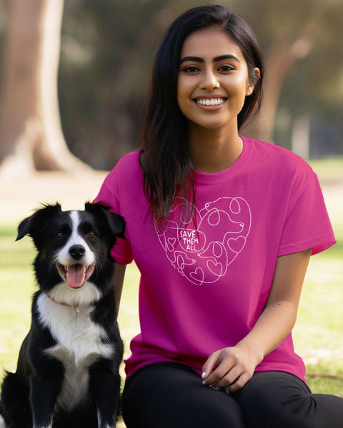 Pawz + Best Friends Animal Heart Outline Tee - Pawz