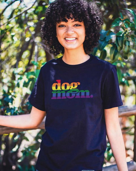 Rainbow Dog Mom Tee - Pawz