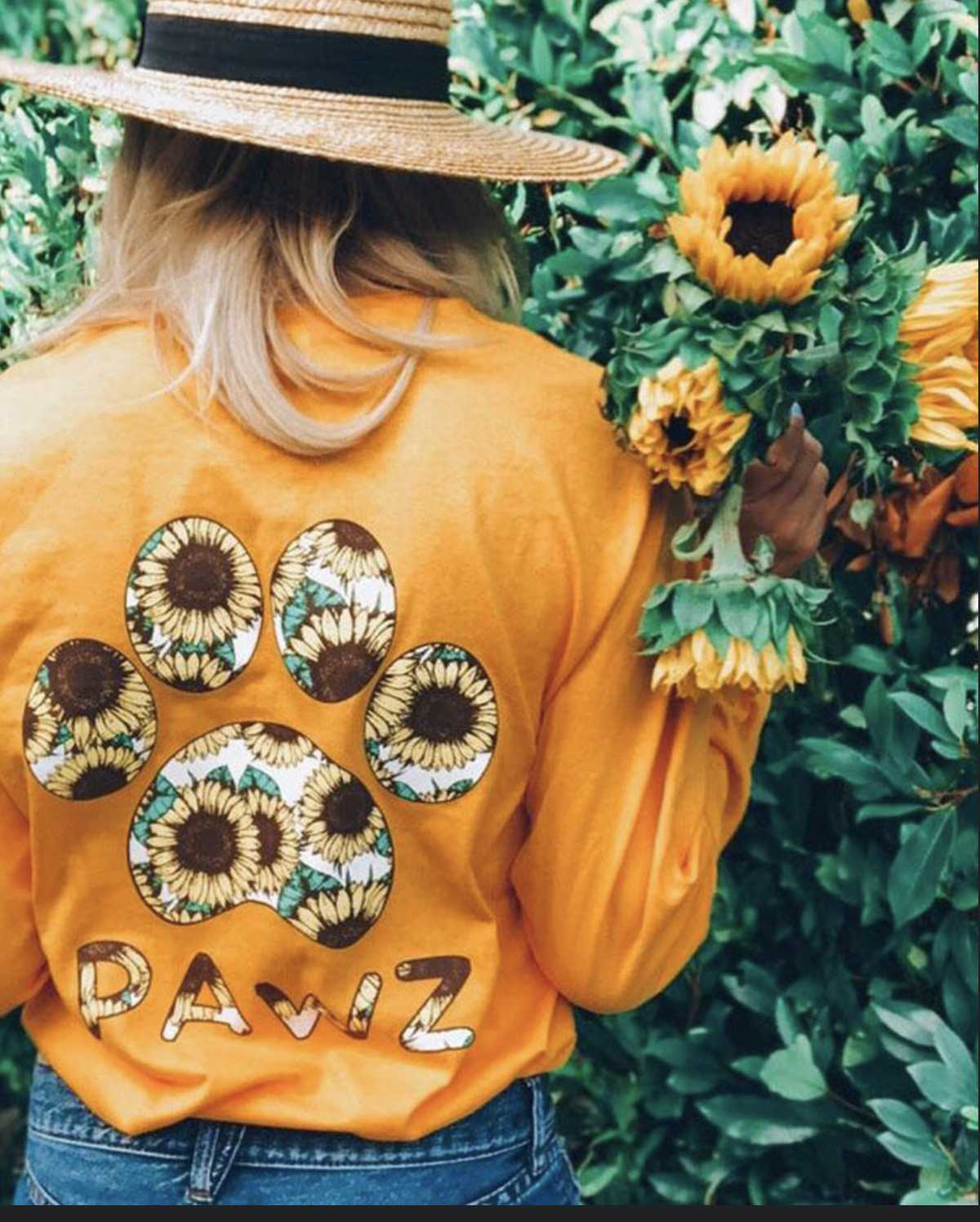 Sunflower Paw (Adult Short Sleeve T-Shirt)