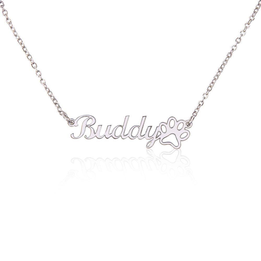 Dog Mom Personalized Necklace - Pawz