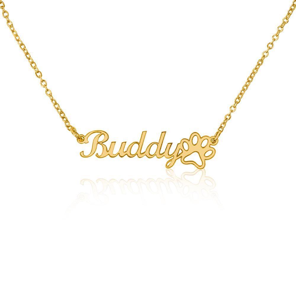 Dog Mom Personalized Necklace - Pawz