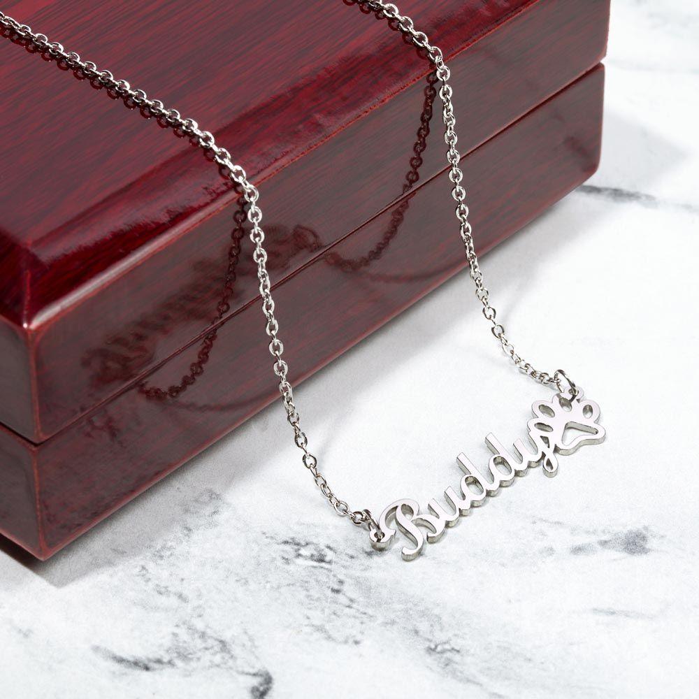 Dog Mom Personalized Necklace - Pawz