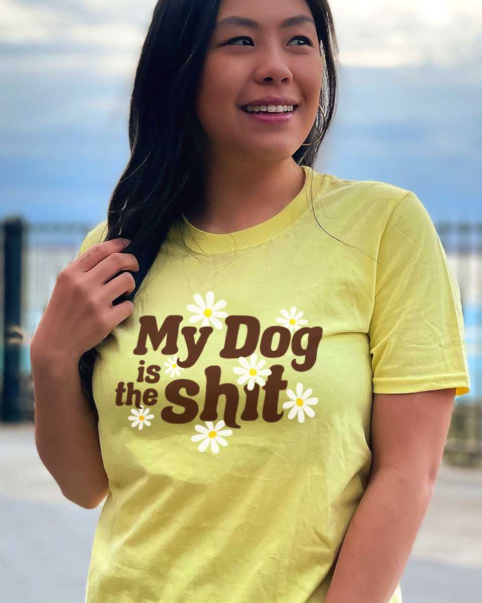 My Dog (Front Print) (Adult Short Sleeve T-Shirt)