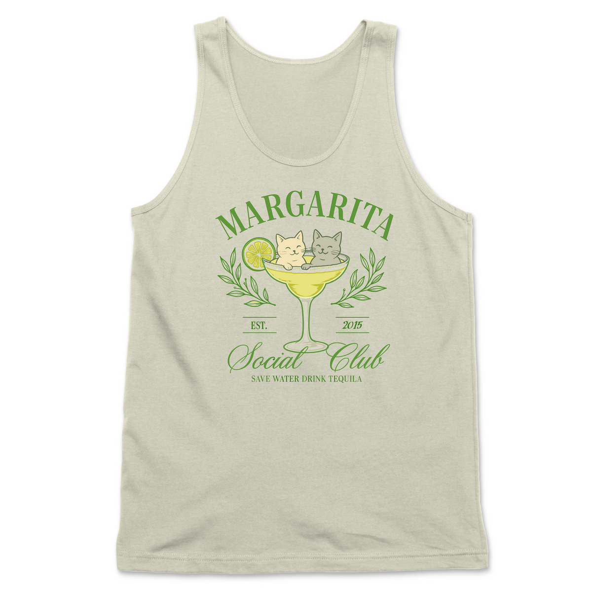 Cats Social Club - (Front Print) (Adult Tank Top)