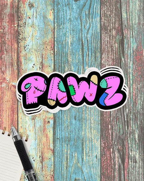 Pawz Zombie Plush Vinyl Sticker - Pawz