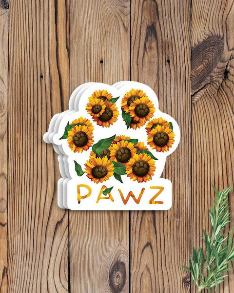 Pawz Sunflower Bouquet Vinyl Sticker - Pawz