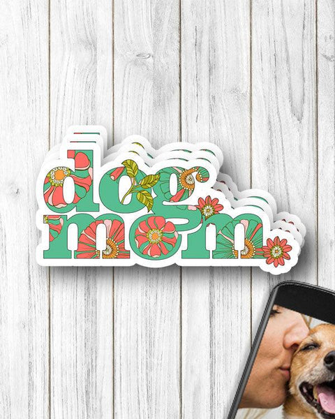 Pawz Blooming Dog Mom Vinyl Sticker - Pawz