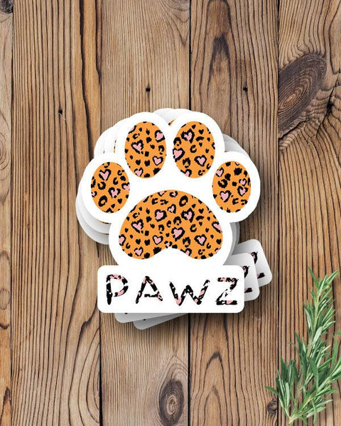 Pawz Cheetah Hearts Vinyl Sticker - Pawz