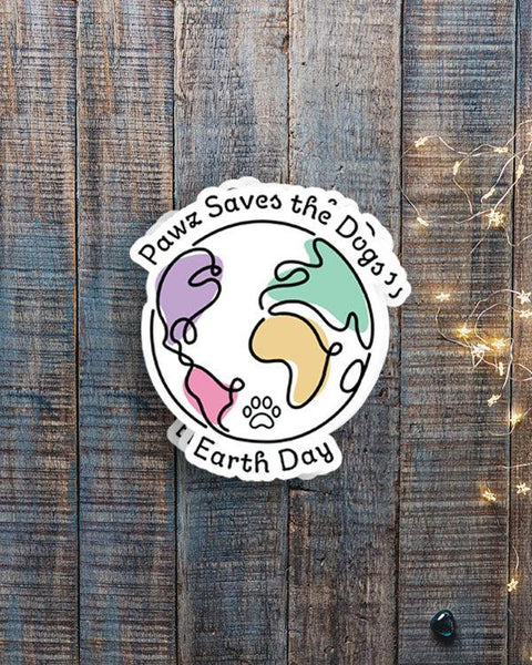 Pawz Earth Day Vinyl Sticker - Pawz