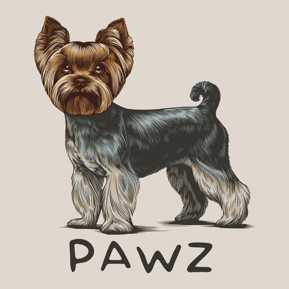 Yorkie - Natural (Adult Short Sleeve T-Shirt)