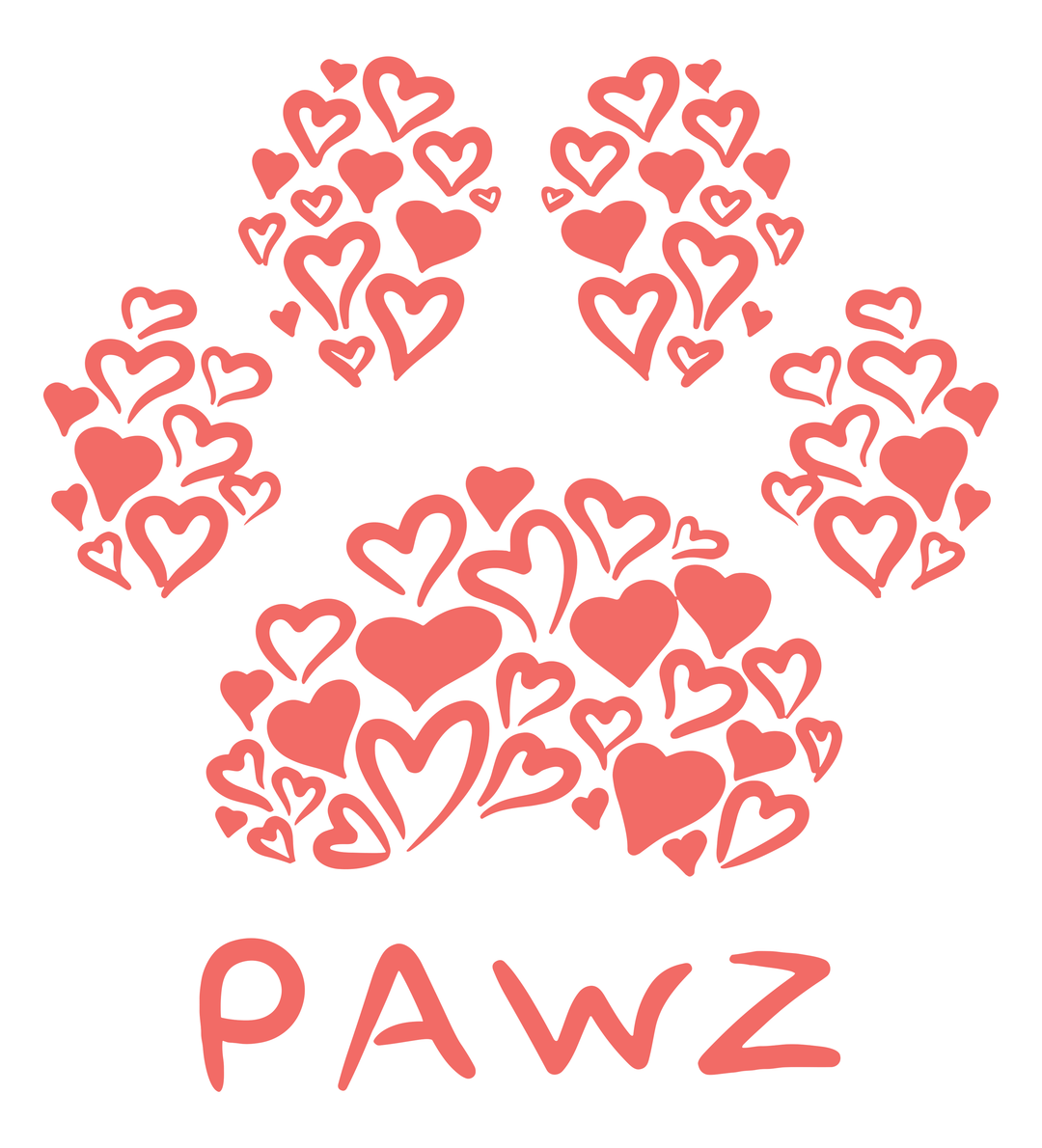 Paw Prints of Love (Adult Short Sleeve T-Shirt)