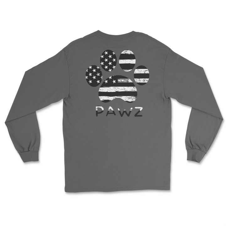 B/W Flag Paw (Adult Long Sleeve)