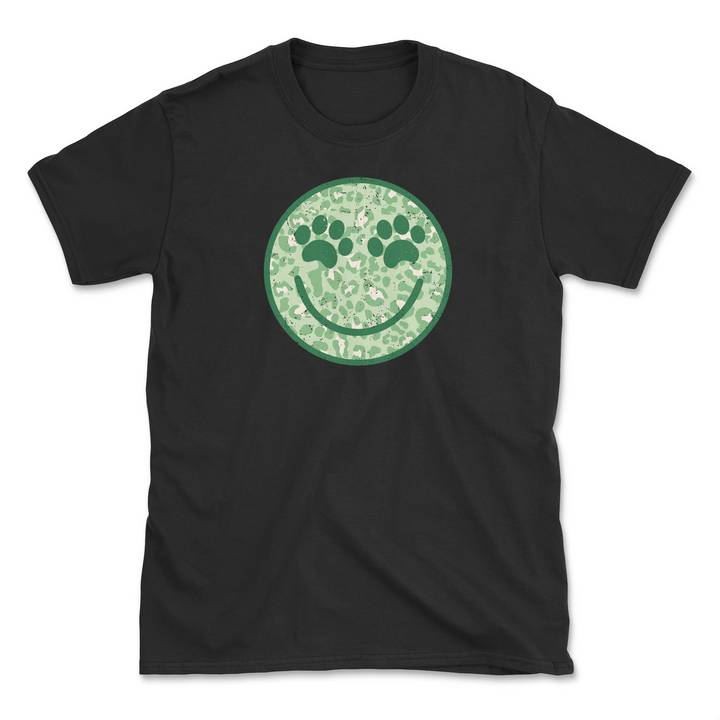 Leopard Smile - Front Print (Adult Short Sleeve T-Shirt)