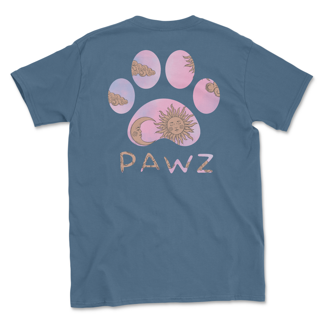 Lunar Pawz - Indigo (Adult Short Sleeve T-Shirt)