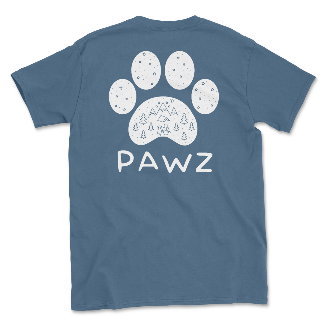 Winter Camping Paw (Adult Short Sleeve T-Shirt)