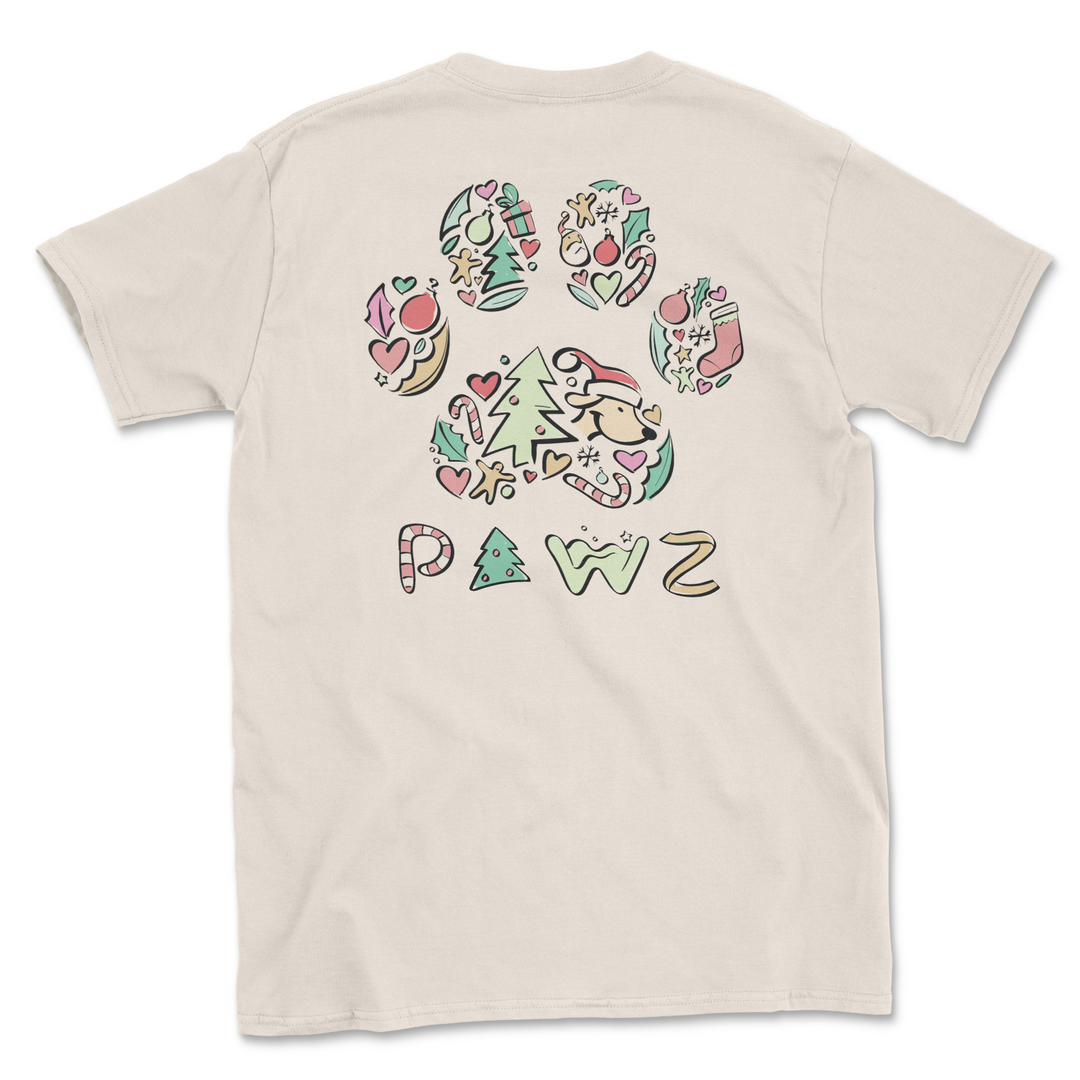 Christmas Spirit Paw (Adult Short Sleeve T-Shirt)