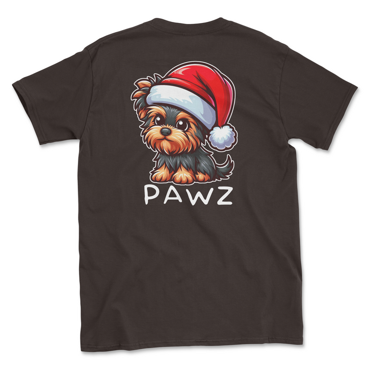 Yorkie Christmas (Adult Short Sleeve T-Shirt)