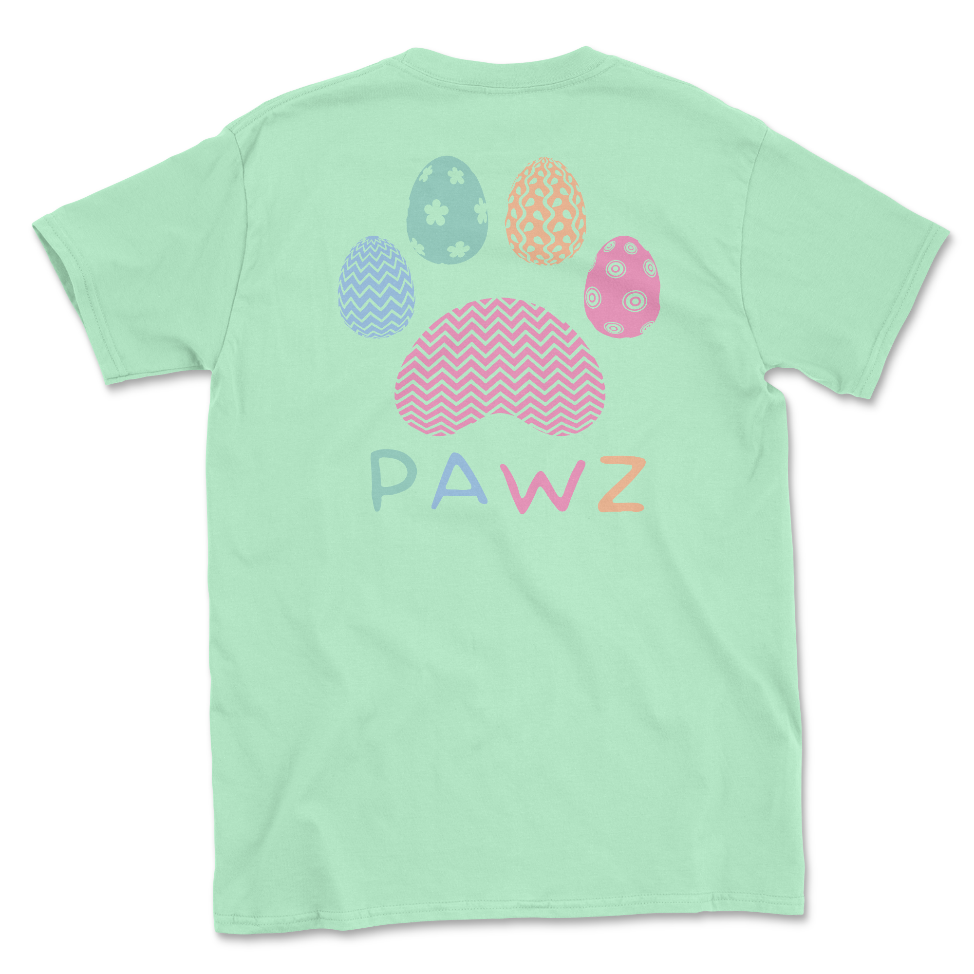 Pastel Pawz - Mint (Adult Short Sleeve T-Shirt)