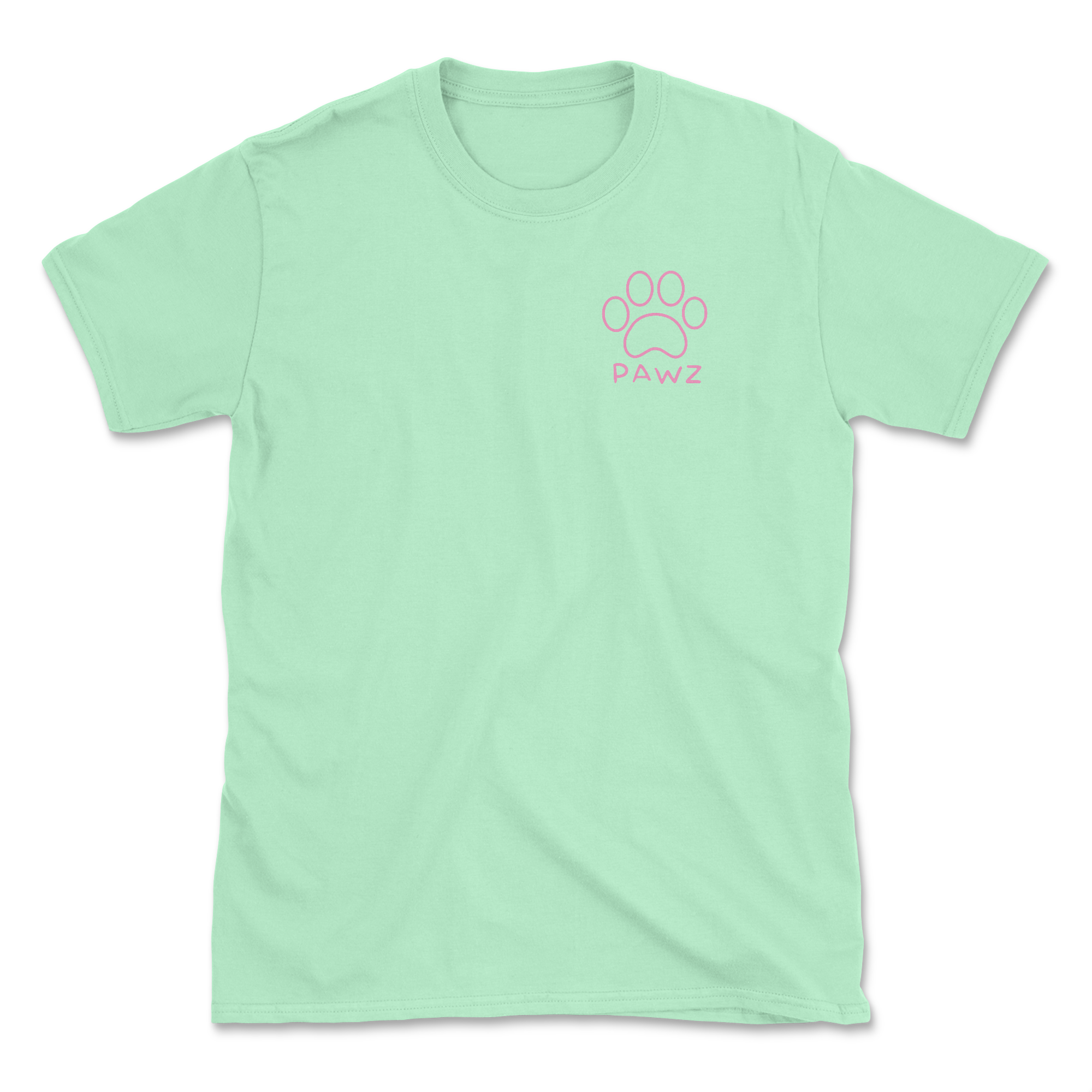 Pastel Pawz - Mint (Adult Short Sleeve T-Shirt)