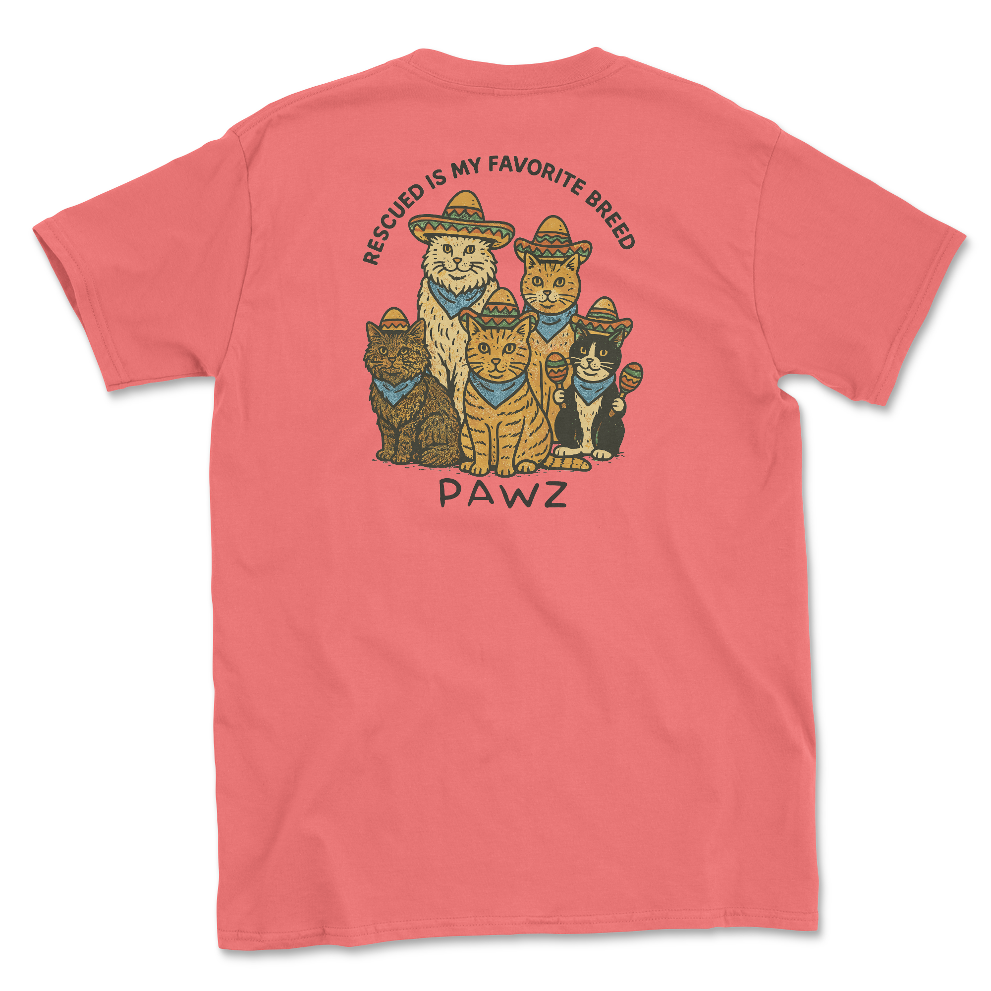 Fiesta Cats (Adult Short Sleeve T-Shirt)