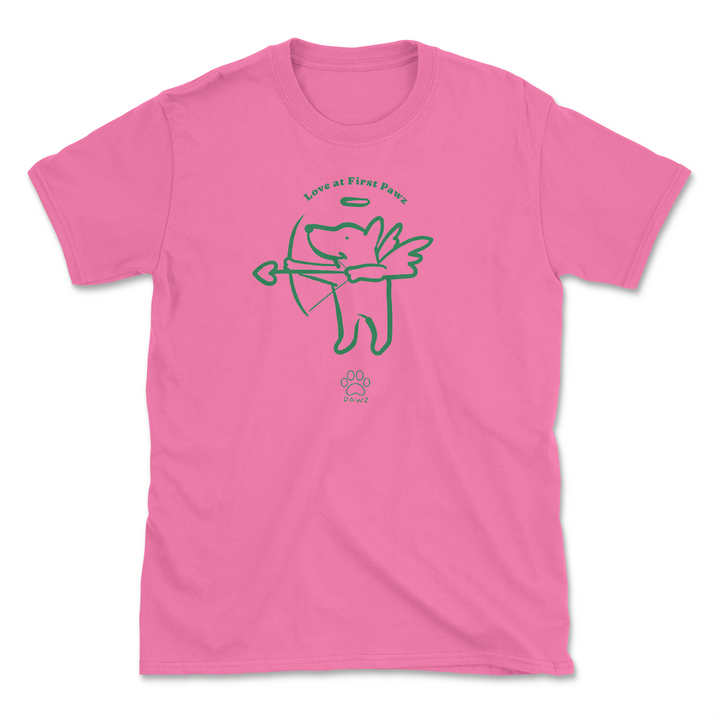 Cupid Pawz - Front Print (Adult Short Sleeve T-Shirt)