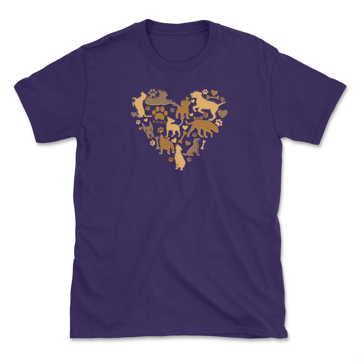 Heart of Dogs - Front Print (Adult Short Sleeve T-Shirt)