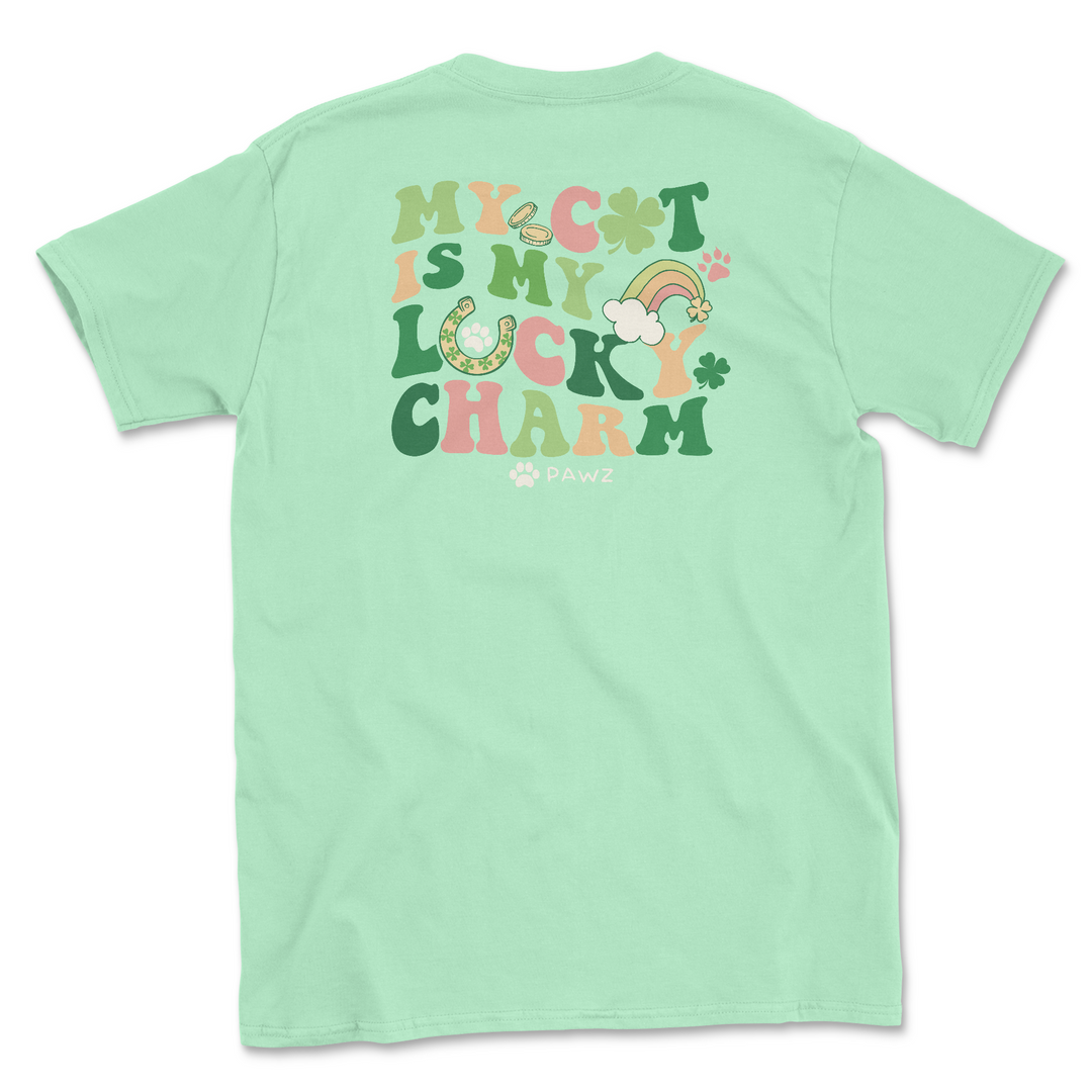 Lucky Charm - Cat (Adult Short Sleeve T-Shirt)