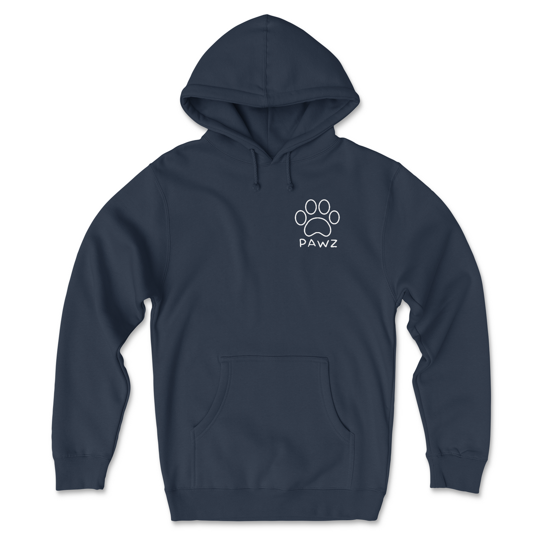 Grey Pitbull Christmas (Adult Hoodie)