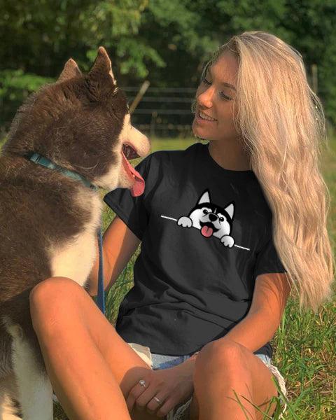 Husky Peek Tee - Pawz