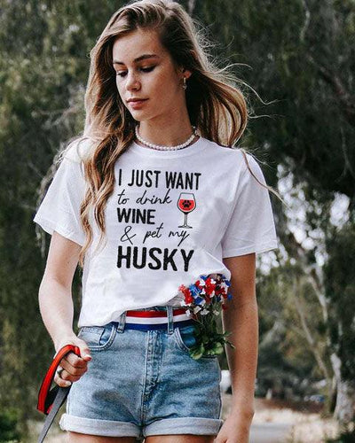 I Just Want To Drink Wine Tee - Pawz