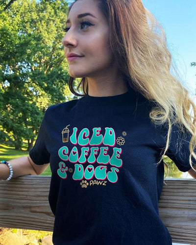 Iced Coffee and Dogs Tee - Pawz