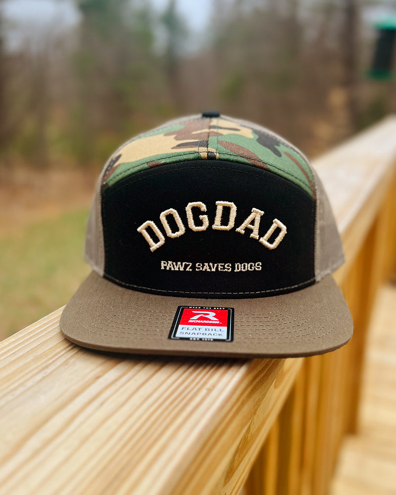 Arched Dog Dad 7 Panel Hats