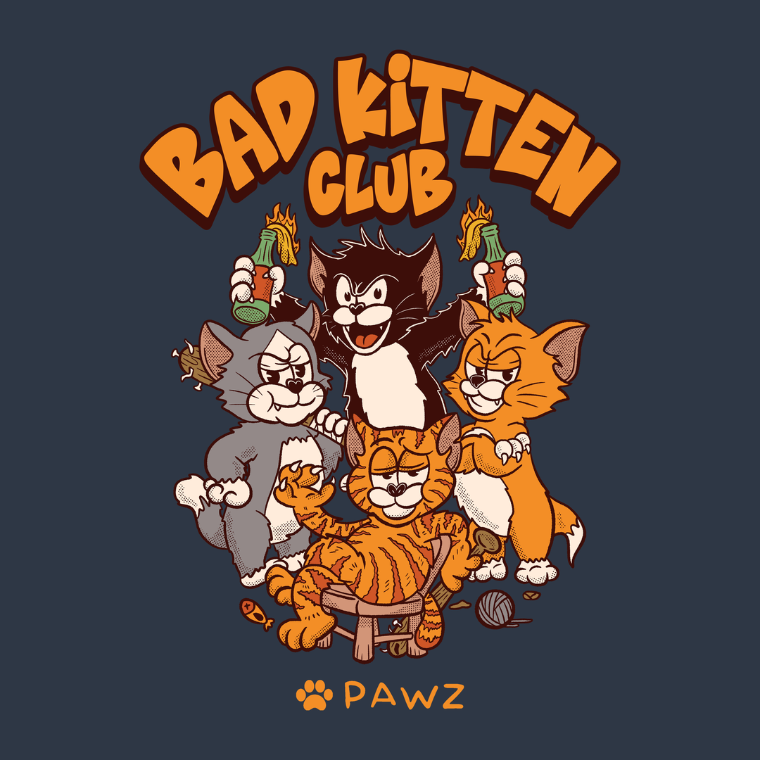 Bad Kitten Club - (Adult Hoodie)