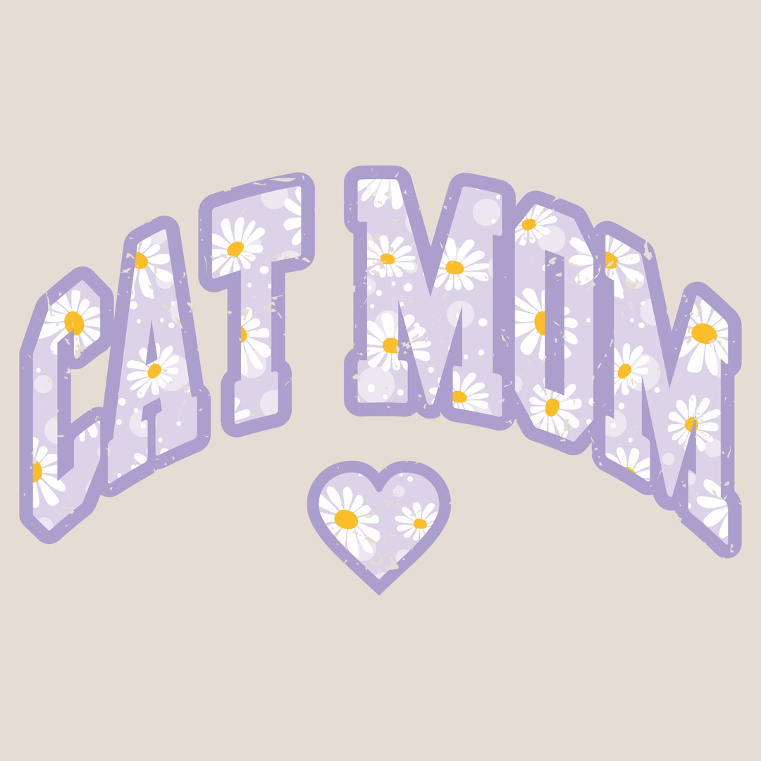 Cat Mom - Front Print - Natural (Adult Short Sleeve T-Shirt)