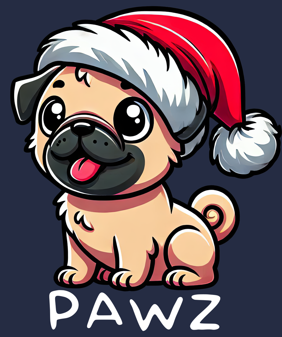 Pug Christmas (Adult Short Sleeve T-Shirt)