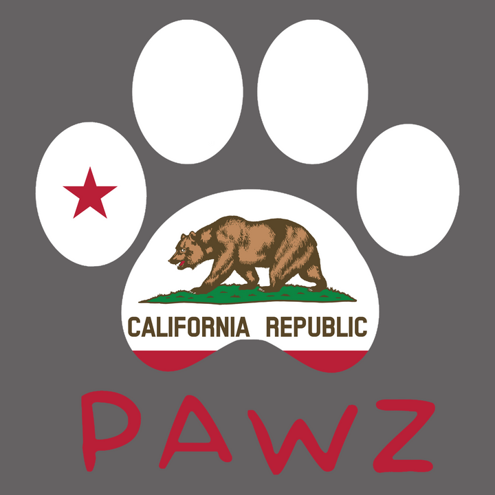 California Flag Paw (Adult Short Sleeve T-Shirt)