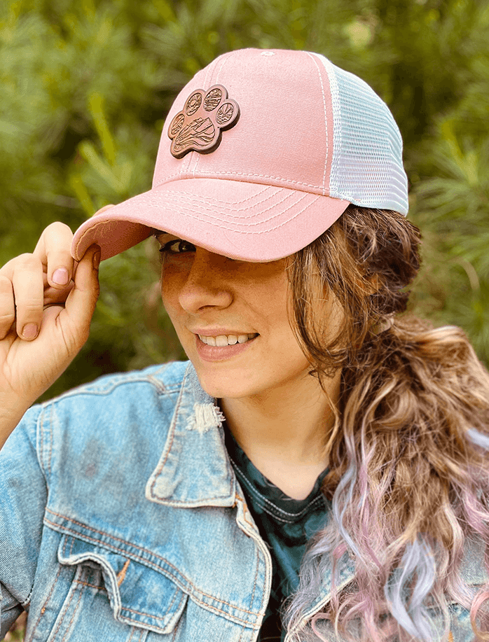 Hiking Leather Patch Women's Hat - Pawz