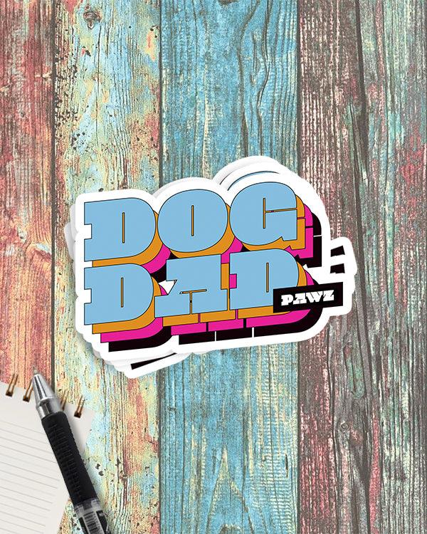 Pawz Retro Dog Dad Vinyl Sticker - Pawz