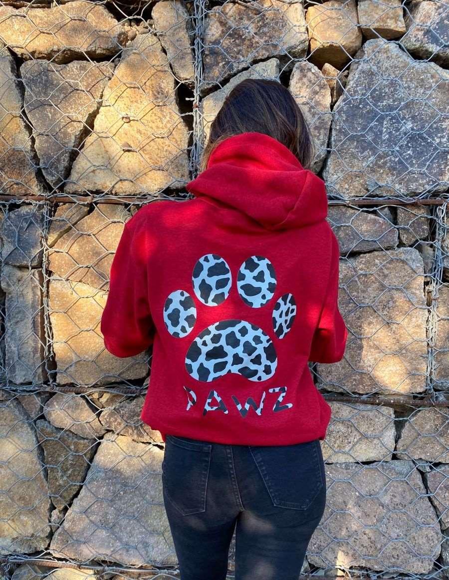 Pawz Antique Cherry Cow Print Hoodie - Pawz