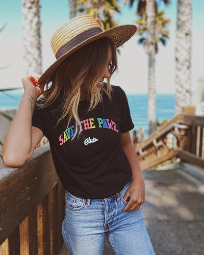 Save the Pawz Club Black Short Sleeve Tee - Pawz