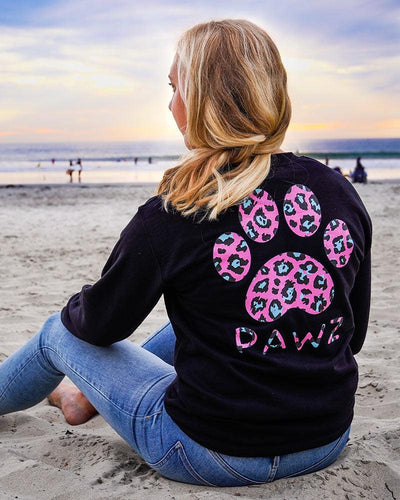 Pawz Pink Cheetah Print Black Crewneck - Pawz