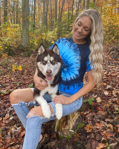 Pawz Blue Ocean Tie Dye Scenic Print Tee - Pawz