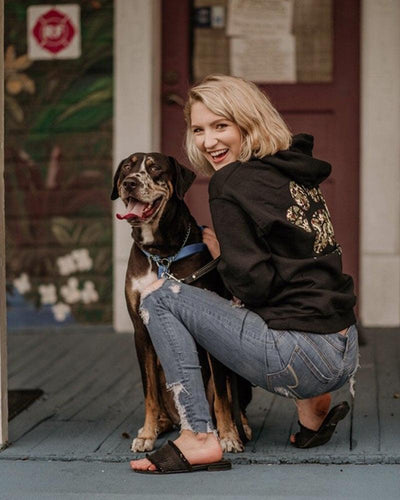Hooded Black Camo Print - Pawz