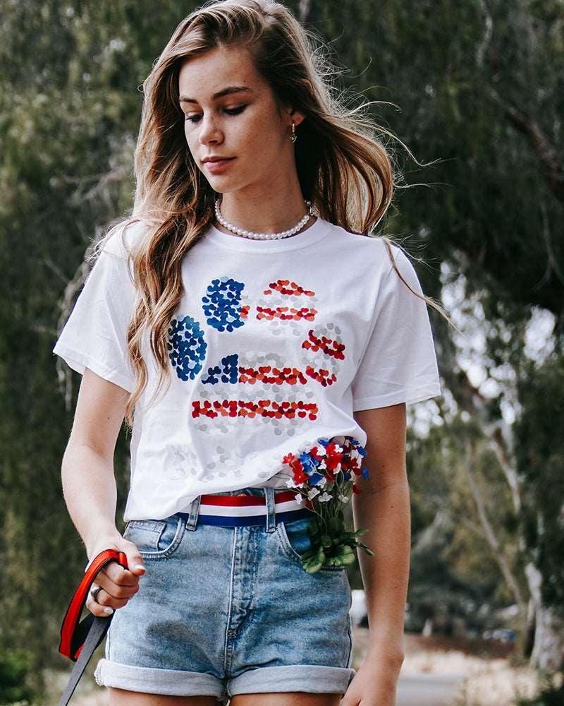 Pawz Indepawdence Front White Tee - Pawz