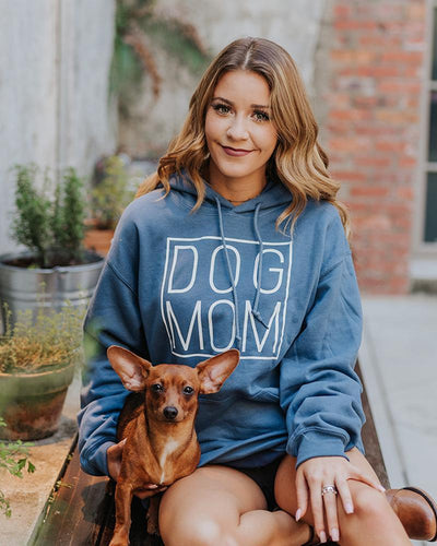 Pawz Simple Dog Mom White Print Hoodie - Pawz