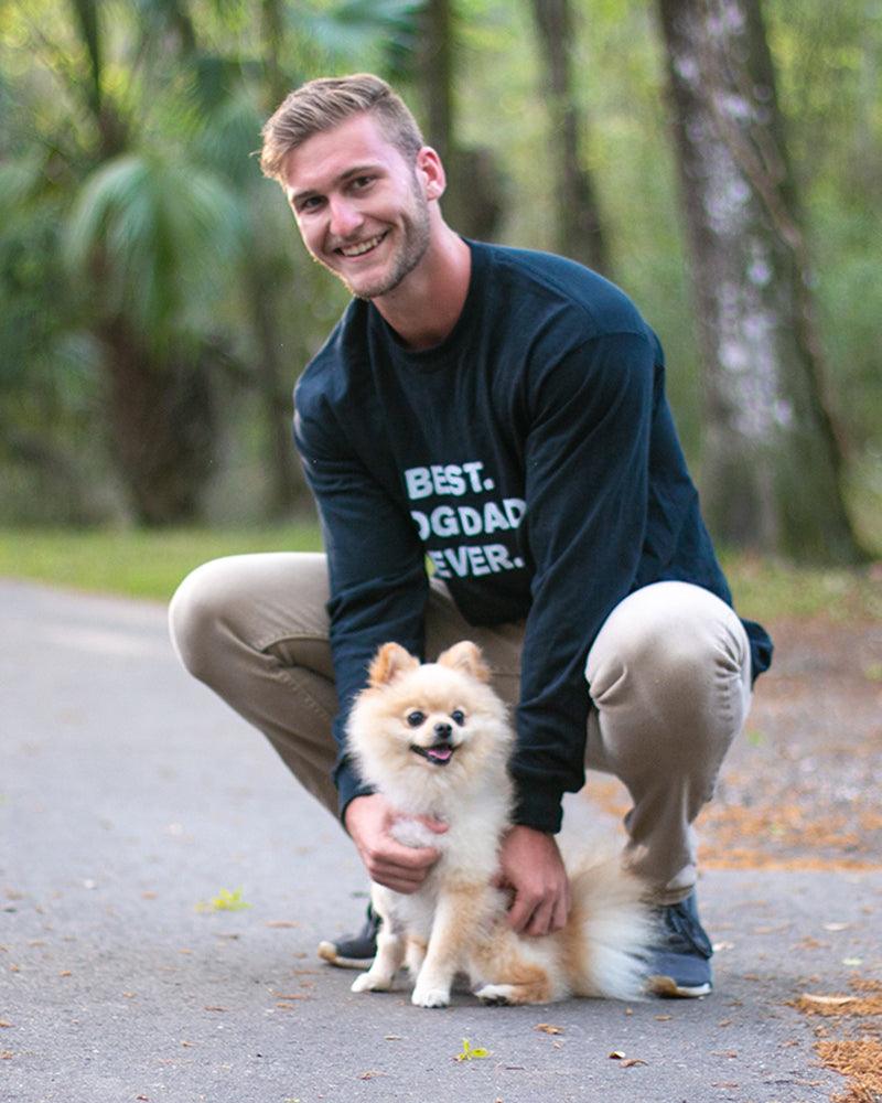 Pawz Men’s Best Dog Dad Ever Black Long Sleeve - Pawz