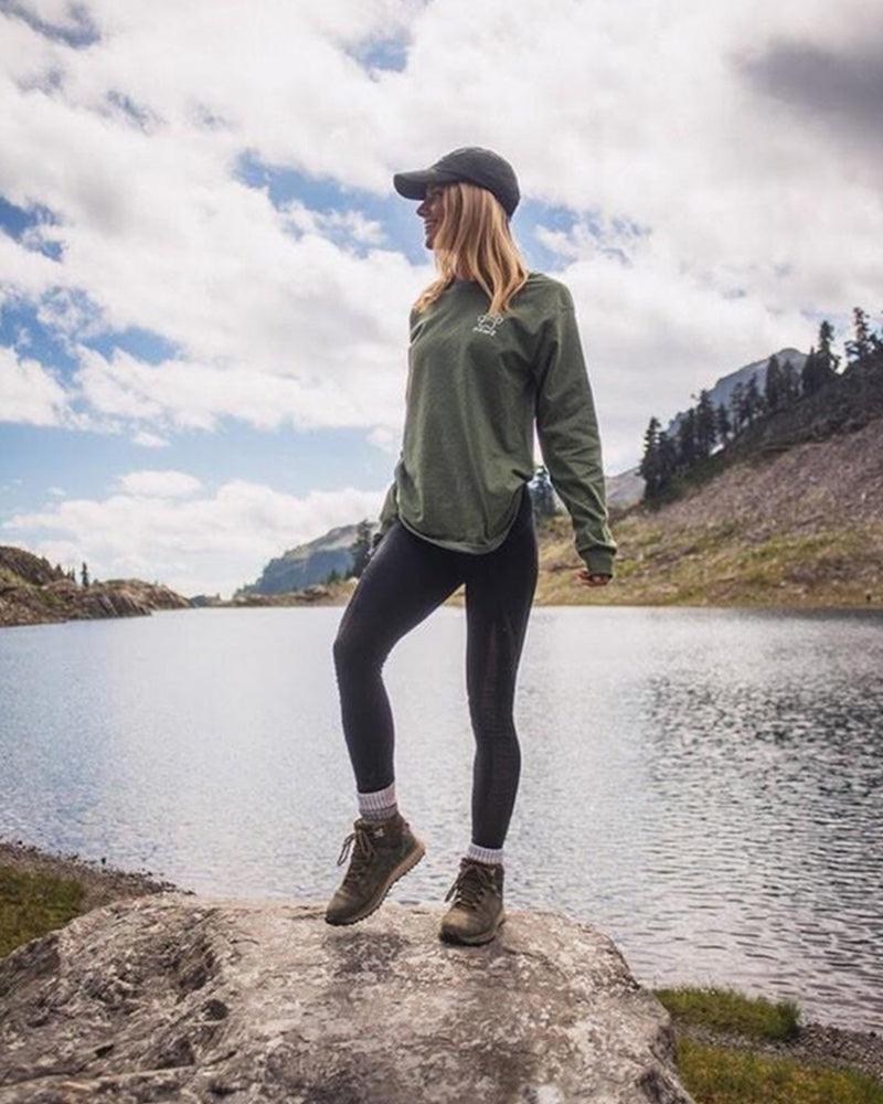 Pawz Scenic Print Olive Long Sleeve - Pawz